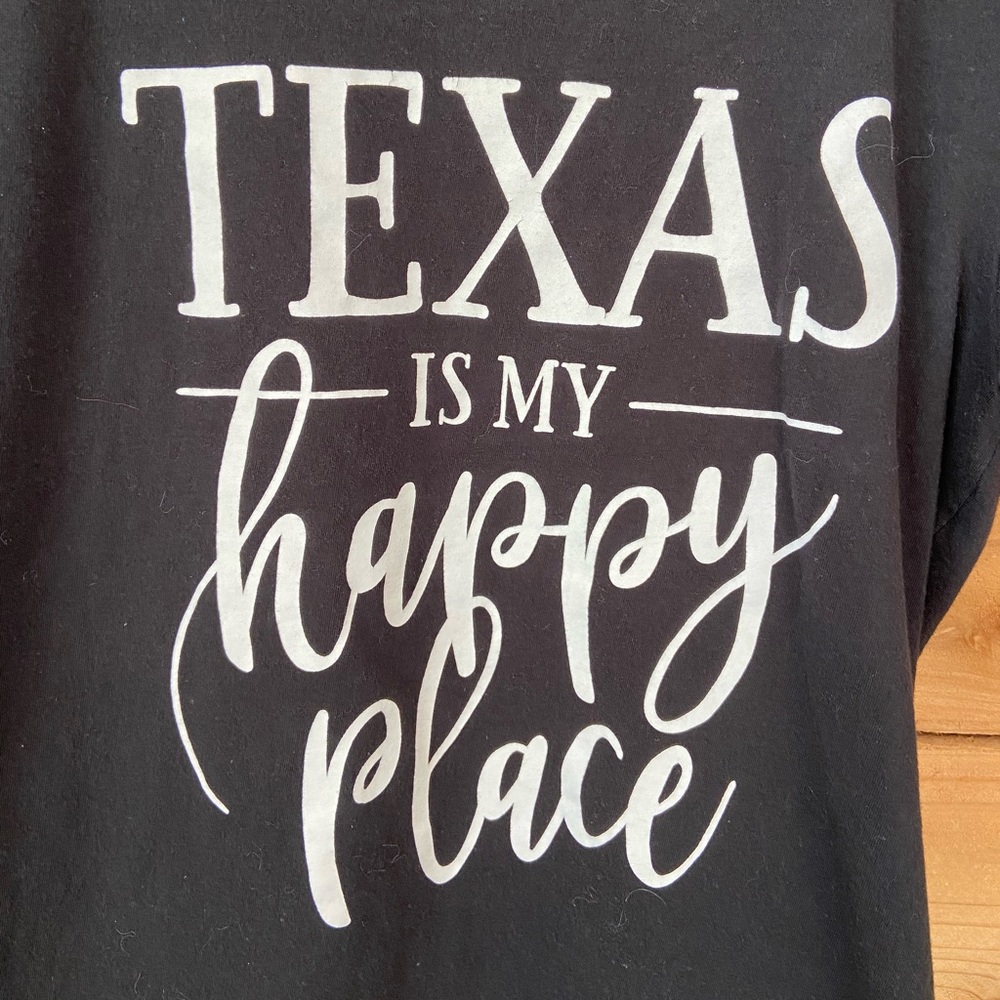 Air Waves Black Graphic Don’t Mess With Texas Short Sleeved Tee - Picture 3 of 5